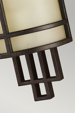 Fusion applique géométrique finition bronze vieilli
