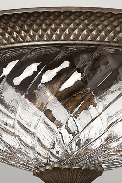 Grand plafonnier ananas bronze Plantation 40cm