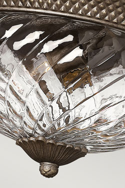 Grand plafonnier ananas bronze Plantation 40cm