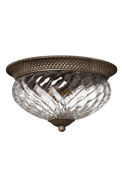 Grand plafonnier ananas bronze Plantation 40cm - Plafonnier by Elstead Lighting