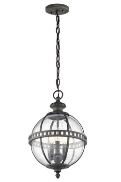 Halleron suspension d'extérieur boule en verre 3 lumières - Suspension d'extérieur by Elstead Lighting