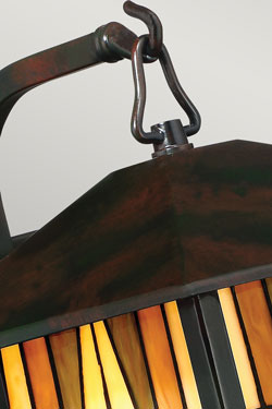 Inglenook petite applique d'extérieur lanterne Tiffany