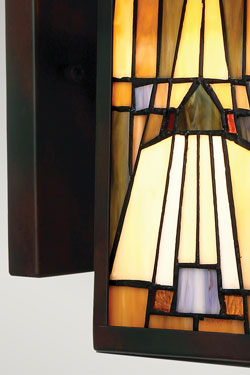 Inglenook petite applique d'extérieur lanterne Tiffany