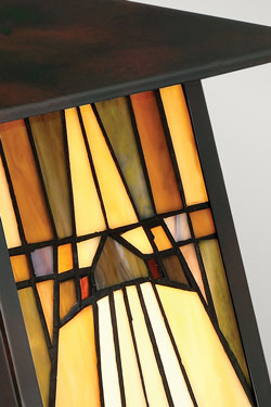 Inglenook petite applique d'extérieur lanterne Tiffany