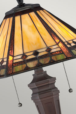 Lampe de table Art Déco orangé Arden