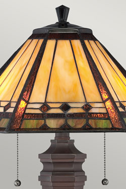 Lampe de table Art Déco orangé Arden