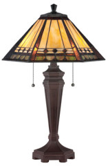 Lampe de table Art Déco orangé Arden - Lampe de table by Elstead Lighting