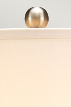 Lampe de table bleue en porcelaine forme amphore