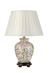 Lampe de table en céramique verte et orange Soling - Lampe de table by Elstead Lighting