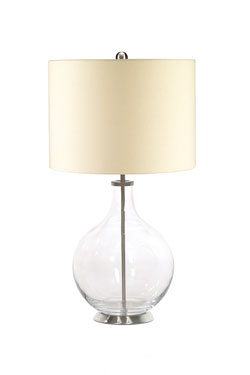 Lampe de table en verre soufflé transparent Orb  - Lampe de table by Elstead Lighting