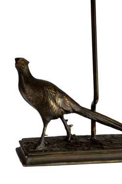 Lampe de table Faisan en bronze