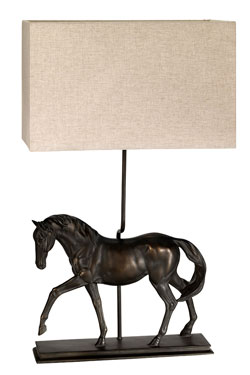 Lampe de table silhouette cheval bronze Dorado