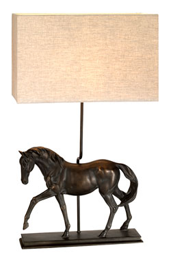 Lampe de table silhouette cheval bronze Dorado - Lampe de table by Elstead Lighting