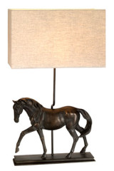 Lampe de table silhouette cheval bronze Dorado - Lampe de table by Elstead Lighting