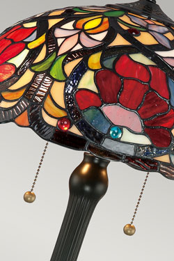 Larissa lampadaire roses rouges Art Nouveau