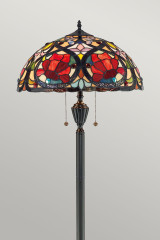 Larissa lampadaire roses rouges Art Nouveau - Lampadaire by Elstead Lighting