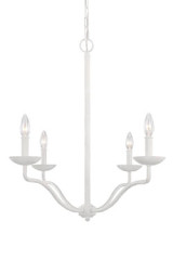 Lustre chandelier finition plâtre blanc Annie - Lustre by Elstead Lighting