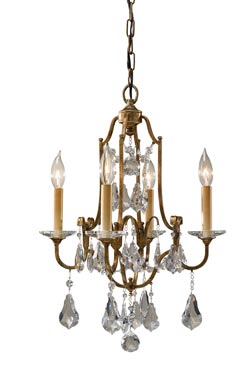 Lustre classique collection Valentina 4 lumières - Lustre by Elstead Lighting