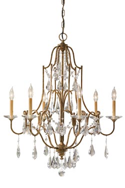 Lustre classique 6 lumières collection Valentina - Lustre by Elstead Lighting