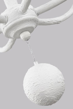 Lustre 6 lumières chandelier blanc Annie