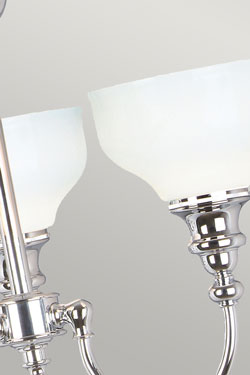 Lustre salle de bain chrome et verre Cheadle