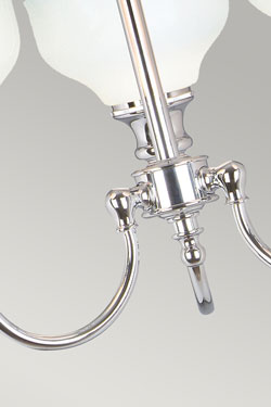 Lustre salle de bain chrome et verre Cheadle