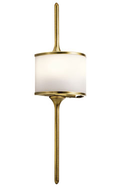 Petite applique de salle de bain Mona en laiton naturel - Salle de bains by Elstead Lighting