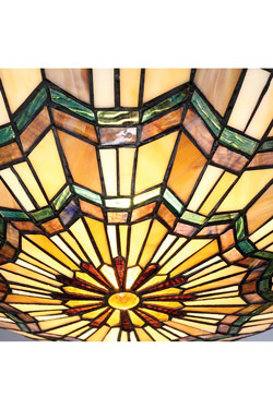 Plafonnier Art Déco en verre Tiffany Alcott