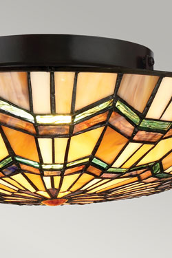  Plafonnier Art Déco en verre Tiffany Alcott