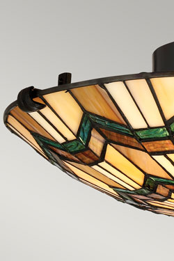  Plafonnier Art Déco en verre Tiffany Alcott