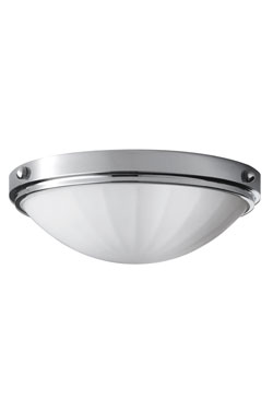Plafonnier blanc en verre dépoli Perry  - Salle de bains by Elstead Lighting