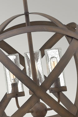  Suspension d'extérieur ronde 3 lumières Carson
