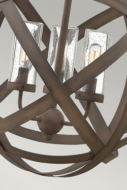  Suspension d'extérieur ronde 3 lumières Carson