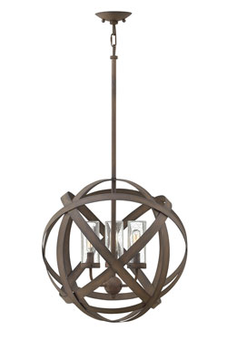  Suspension d'extérieur ronde 3 lumières Carson - Suspension d'extérieur by Elstead Lighting