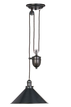 Suspension monte-et-baisse noire Provence - Suspension by Elstead Lighting