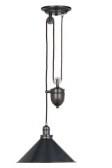 Suspension monte-et-baisse noire Provence - Suspension by Elstead Lighting