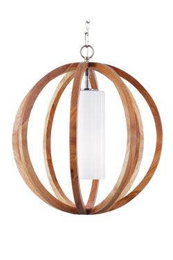 Suspension ronde en bois Allier - Suspension by Elstead Lighting
