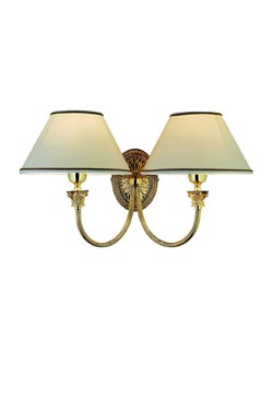 Applique double socle ovale en bronze poli Principe - Applique by Estro