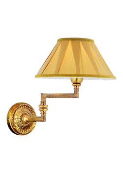 Applique orientable en bronze cannelé abat-jour plissé Deimos - Applique by Estro