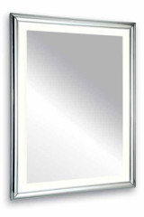 Square illuminated mirror with integrated LED lighting Alabaster - Bathroom lighting by Estro