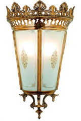 Carlton petite applique lanterne dorée - Applique by Estro