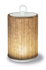 Cordless lantern starlet in dark beige cotton - Cordless lamps by Estro