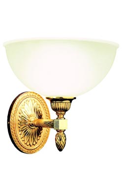 Excelsior applique or et verre satiné - Applique by Estro