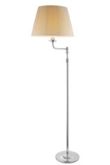 Nuguria chrome-plated floor lamp and ivory pleated shade - Floor lamps by Estro