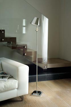 Kuma lampadaire sans fil chromé 