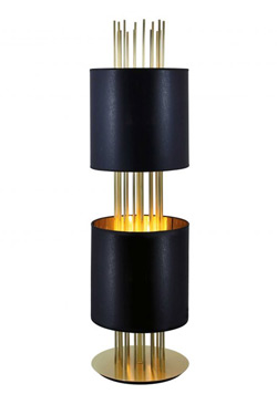 Lampadaire contemporain tiges de laiton satiné Soho - Lampadaire by Estro