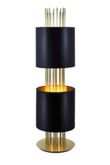 Lampadaire contemporain tiges de laiton satiné Soho - Lampadaire by Estro