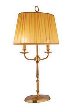 Table lamp in aged openwork bronze and fine pleated lampshade Adara - Table lamps by Estro