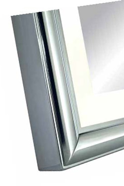 Miroir lumineux  carré éclairage LED intégré Alabaster