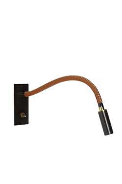 Tanya applique liseuse en cuir marron - Applique by Estro